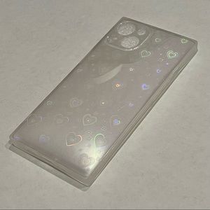 holographic heart iphone case for iphone 13